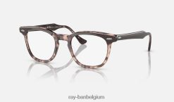 Hawkeye-optiek gepolijst bruin op roze havana XX46DZ1616 Heren Ray-Ban bril