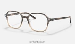 john optiek gepolijst bruin havana XX46DZ1815 Heren Ray-Ban bril