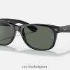nieuwe wayfarer-klassieker gepolijst zwart/groen XX46DZ1559 vrouwen Ray-Ban zonnebril