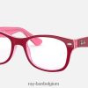 rb1528 optiek gepolijst bordeaux op roze XX46DZ2680 kinderen Ray-Ban bril