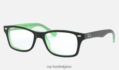 rb1531 optiek gepolijst zwart op groen XX46DZ2691 kinderen Ray-Ban bril