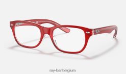 rb1555 optiek glanzend rood op transparant XX46DZ2798 kinderen Ray-Ban bril