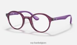 rb1561 optiek gepolijst transparant fuxia XX46DZ2769 kinderen Ray-Ban bril