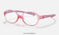 rb1587 optiek gepolijst transparant lichtrood XX46DZ2809 kinderen Ray-Ban bril