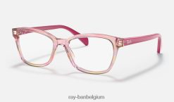 rb1591 optiek gepolijst gestreepte fuxia XX46DZ2698 kinderen Ray-Ban bril