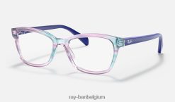 rb1591 optiek gepolijst violet gestreept multicolor XX46DZ2696 kinderen Ray-Ban bril