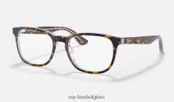 rb1592 optiek gepolijst havana op transparant XX46DZ2827 kinderen Ray-Ban bril