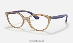 rb1612 optiek gepolijst transparant lichtbruin XX46DZ2790 kinderen Ray-Ban bril