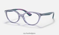 rb1612 optiek gepolijst transparant violet XX46DZ2789 kinderen Ray-Ban bril