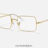 rb1969v rechthoek gepolijst goud XX46DZ2360 Heren Ray-Ban bril