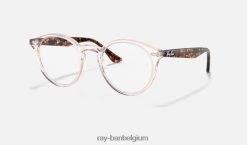 rb2180v-optiek gepolijst transparant lichtbruin XX46DZ1626 Heren Ray-Ban bril