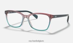 rb5362 optiek gepolijst bordeaux wit/blauw XX46DZ2610 vrouwen Ray-Ban bril