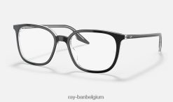 rb5362 optiek gepolijst zwart op transparant XX46DZ2096 Heren Ray-Ban bril