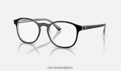 rb5417 optiek gepolijst zwart op transparant XX46DZ1622 Heren Ray-Ban bril