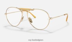 rb8063 titanium optiek gepolijst goud XX46DZ1867 Heren Ray-Ban bril