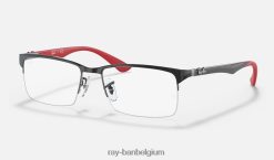 rb8411 optiek gepolijst zwart XX46DZ2517 Heren Ray-Ban bril