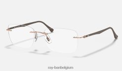 rb8725 optiek gepolijst lichtbruin XX46DZ2494 Heren Ray-Ban bril